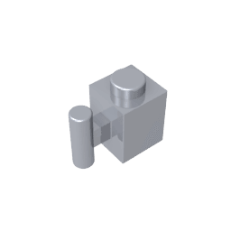 Brick Special 1 x 1 with Handle #2921 Brick Special 1 x 1 with Handle #2921 - 73-Flat Silver Lego Block Sets Alternative