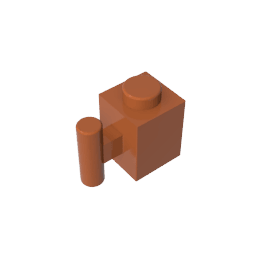 Brick Special 1 x 1 with Handle #2921 Brick Special 1 x 1 with Handle #2921 - 83-Dark Orange Lego Block Sets Alternative