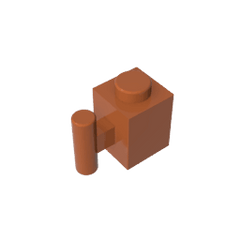 Brick Special 1 x 1 with Handle #2921 Brick Special 1 x 1 with Handle #2921 - 83-Dark Orange Lego Block Sets Alternative