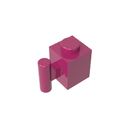 Brick Special 1 x 1 with Handle #2921 Brick Special 1 x 1 with Handle #2921 - 13-Magenta Lego Block Sets Alternative