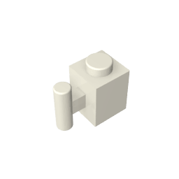 Brick Special 1 x 1 with Handle #2921 Brick Special 1 x 1 with Handle #2921 - 90-White Lego Block Sets Alternative