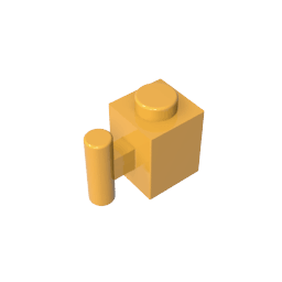 Brick Special 1 x 1 with Handle #2921 Brick Special 1 x 1 with Handle #2921 - 36-Bright Light Orange Lego Block Sets Alternative