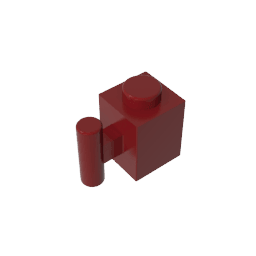 Brick Special 1 x 1 with Handle #2921 Brick Special 1 x 1 with Handle #2921 - 14-Dark Red Lego Block Sets Alternative