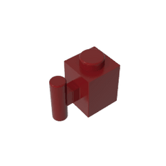 Brick Special 1 x 1 with Handle #2921 Brick Special 1 x 1 with Handle #2921 - 14-Dark Red Lego Block Sets Alternative