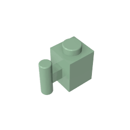 Brick Special 1 x 1 with Handle #2921 Brick Special 1 x 1 with Handle #2921 - 48-Sand Green Lego Block Sets Alternative