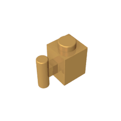 Brick Special 1 x 1 with Handle #2921 Brick Special 1 x 1 with Handle #2921 - 35-Pearl Gold Lego Block Sets Alternative