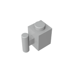 Brick Special 1 x 1 with Handle #2921 Brick Special 1 x 1 with Handle #2921 - 71-Light Bluish Gray Lego Block Sets Alternative