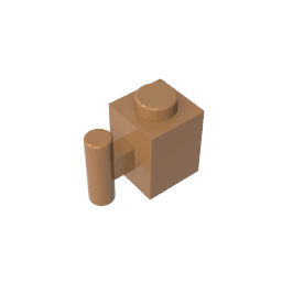 Brick Special 1 x 1 with Handle #2921 Brick Special 1 x 1 with Handle #2921 - 84-Medium Dark Flesh Lego Block Sets Alternative