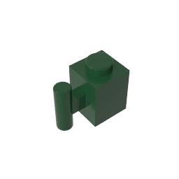 Brick Special 1 x 1 with Handle #2921 Brick Special 1 x 1 with Handle #2921 - 47-Dark Green Lego Block Sets Alternative