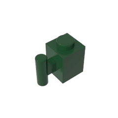 Brick Special 1 x 1 with Handle #2921 Brick Special 1 x 1 with Handle #2921 - 47-Dark Green Lego Block Sets Alternative