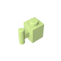 Brick Special 1 x 1 with Handle #2921 Brick Special 1 x 1 with Handle #2921 - 44-Yellowish Green Lego Block Sets Alternative