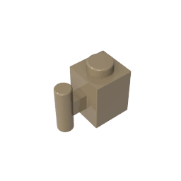 Brick Special 1 x 1 with Handle #2921 Brick Special 1 x 1 with Handle #2921 - 34-Dark Tan Lego Block Sets Alternative