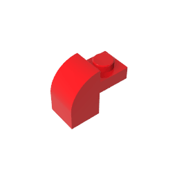 Brick Curved 1 x 2 x 1 1/3 with Curved Top #6091 Brick Curved 1 x 2 x 1 1/3 with Curved Top #6091 - 10-Red Lego Block Sets Alternative