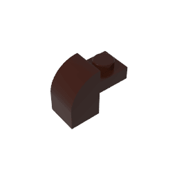 Brick Curved 1 x 2 x 1 1/3 with Curved Top #6091 Brick Curved 1 x 2 x 1 1/3 with Curved Top #6091 - 82-Dark Brown Lego Block Sets Alternative