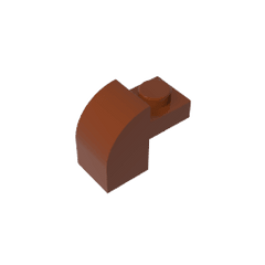 Brick Curved 1 x 2 x 1 1/3 with Curved Top #6091 Brick Curved 1 x 2 x 1 1/3 with Curved Top #6091 - 81-Reddish Brown Lego Block Sets Alternative