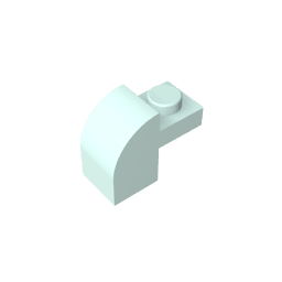Brick Curved 1 x 2 x 1 1/3 with Curved Top #6091 Brick Curved 1 x 2 x 1 1/3 with Curved Top #6091 - 45-Light Aqua Lego Block Sets Alternative