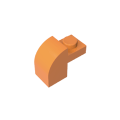 Brick Curved 1 x 2 x 1 1/3 with Curved Top #6091 Brick Curved 1 x 2 x 1 1/3 with Curved Top #6091 - 21-Orange Lego Block Sets Alternative
