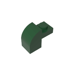 Brick Curved 1 x 2 x 1 1/3 with Curved Top #6091 Brick Curved 1 x 2 x 1 1/3 with Curved Top #6091 - 47-Dark Green Lego Block Sets Alternative