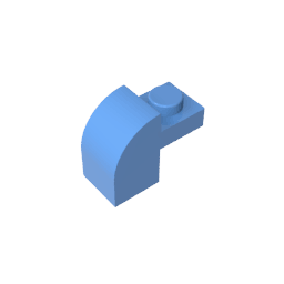 Brick Curved 1 x 2 x 1 1/3 with Curved Top #6091 Brick Curved 1 x 2 x 1 1/3 with Curved Top #6091 - 52-Medium Blue Lego Block Sets Alternative