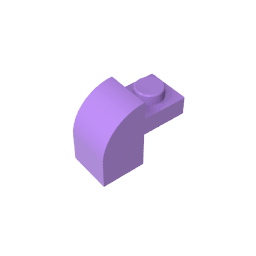 Brick Curved 1 x 2 x 1 1/3 with Curved Top #6091 Brick Curved 1 x 2 x 1 1/3 with Curved Top #6091 - 62-Medium Lavender Lego Block Sets Alternative