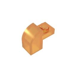 Brick Curved 1 x 2 x 1 1/3 with Curved Top #6091 Brick Curved 1 x 2 x 1 1/3 with Curved Top #6091 - 120-Trans Orange Lego Block Sets Alternative