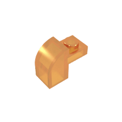 Brick Curved 1 x 2 x 1 1/3 with Curved Top #6091 Brick Curved 1 x 2 x 1 1/3 with Curved Top #6091 - 120-Trans Orange Lego Block Sets Alternative