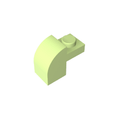 Brick Curved 1 x 2 x 1 1/3 with Curved Top #6091 Brick Curved 1 x 2 x 1 1/3 with Curved Top #6091 - 44-Yellowish Green Lego Block Sets Alternative
