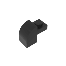 Brick Curved 1 x 2 x 1 1/3 with Curved Top #6091 Brick Curved 1 x 2 x 1 1/3 with Curved Top #6091 - 80-Black Lego Block Sets Alternative
