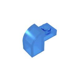 Brick Curved 1 x 2 x 1 1/3 with Curved Top #6091 Brick Curved 1 x 2 x 1 1/3 with Curved Top #6091 - 150-Trans Dark Blue Lego Block Sets Alternative