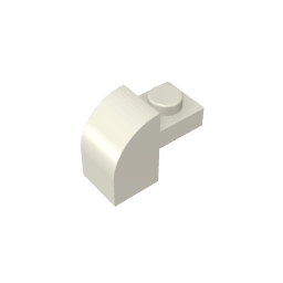 Brick Curved 1 x 2 x 1 1/3 with Curved Top #6091 Brick Curved 1 x 2 x 1 1/3 with Curved Top #6091 - 90-White Lego Block Sets Alternative