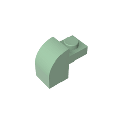 Brick Curved 1 x 2 x 1 1/3 with Curved Top #6091 Brick Curved 1 x 2 x 1 1/3 with Curved Top #6091 - 48-Sand Green Lego Block Sets Alternative