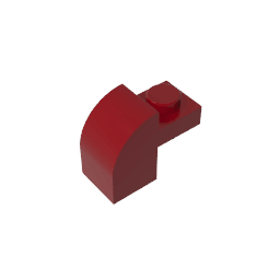 Brick Curved 1 x 2 x 1 1/3 with Curved Top #6091 Brick Curved 1 x 2 x 1 1/3 with Curved Top #6091 - 14-Dark Red Lego Block Sets Alternative