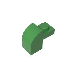 Brick Curved 1 x 2 x 1 1/3 with Curved Top #6091 Brick Curved 1 x 2 x 1 1/3 with Curved Top #6091 - 40-Green Lego Block Sets Alternative