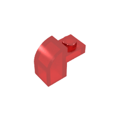 Brick Curved 1 x 2 x 1 1/3 with Curved Top #6091 Brick Curved 1 x 2 x 1 1/3 with Curved Top #6091 - 110-Trans Red Lego Block Sets Alternative