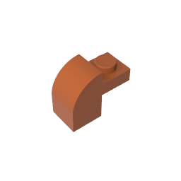 Brick Curved 1 x 2 x 1 1/3 with Curved Top #6091 Brick Curved 1 x 2 x 1 1/3 with Curved Top #6091 - 83-Dark Orange Lego Block Sets Alternative