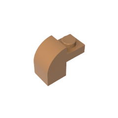 Brick Curved 1 x 2 x 1 1/3 with Curved Top #6091 Brick Curved 1 x 2 x 1 1/3 with Curved Top #6091 - 84-Medium Dark Flesh Lego Block Sets Alternative