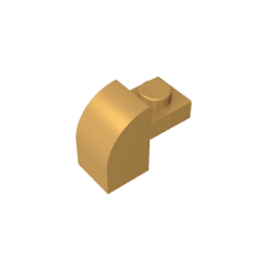 Brick Curved 1 x 2 x 1 1/3 with Curved Top #6091 Brick Curved 1 x 2 x 1 1/3 with Curved Top #6091 - 35-Pearl Gold Lego Block Sets Alternative