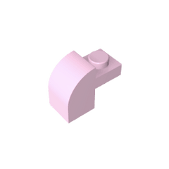 Brick Curved 1 x 2 x 1 1/3 with Curved Top #6091 Brick Curved 1 x 2 x 1 1/3 with Curved Top #6091 - 17-Pale Pink Lego Block Sets Alternative