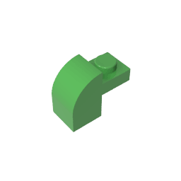 Brick Curved 1 x 2 x 1 1/3 with Curved Top #6091 Brick Curved 1 x 2 x 1 1/3 with Curved Top #6091 - 43-Bright Green Lego Block Sets Alternative