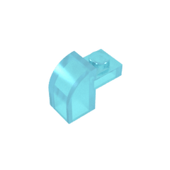 Brick Curved 1 x 2 x 1 1/3 with Curved Top #6091 Brick Curved 1 x 2 x 1 1/3 with Curved Top #6091 - 152-Trans Light Blue Lego Block Sets Alternative