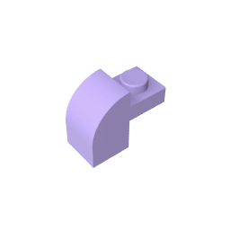 Brick Curved 1 x 2 x 1 1/3 with Curved Top #6091 Brick Curved 1 x 2 x 1 1/3 with Curved Top #6091 - 63-Lavender Lego Block Sets Alternative