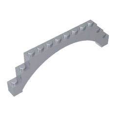 Brick Arch 1 x 12 x 3 Raised Arch with 5 Cross Supports #18838 Brick Arch 1 x 12 x 3 Raised Arch with 5 Cross Supports #18838 - 73-Flat Silver Lego Block Sets Alternative