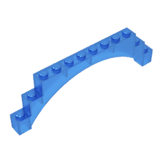 Brick Arch 1 x 12 x 3 Raised Arch with 5 Cross Supports #18838 Brick Arch 1 x 12 x 3 Raised Arch with 5 Cross Supports #18838 - 150-Trans Dark Blue Lego Block Sets Alternative