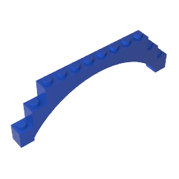 Brick Arch 1 x 12 x 3 Raised Arch with 5 Cross Supports #18838 Brick Arch 1 x 12 x 3 Raised Arch with 5 Cross Supports #18838 - 50-Blue Lego Block Sets Alternative