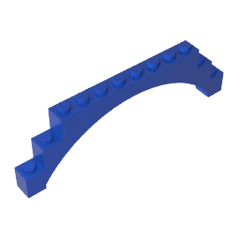 Brick Arch 1 x 12 x 3 Raised Arch with 5 Cross Supports #18838 Brick Arch 1 x 12 x 3 Raised Arch with 5 Cross Supports #18838 - 50-Blue Lego Block Sets Alternative