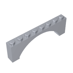 Brick Arch 1 x 8 x 2 Raised #16577 Brick Arch 1 x 8 x 2 Raised #16577 - 73-Flat Silver Lego Block Sets Alternative