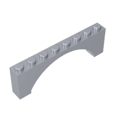 Brick Arch 1 x 8 x 2 Raised #16577 Brick Arch 1 x 8 x 2 Raised #16577 - 73-Flat Silver Lego Block Sets Alternative