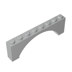Brick Arch 1 x 8 x 2 Raised #16577 Brick Arch 1 x 8 x 2 Raised #16577 - 71-Light Bluish Gray Lego Block Sets Alternative