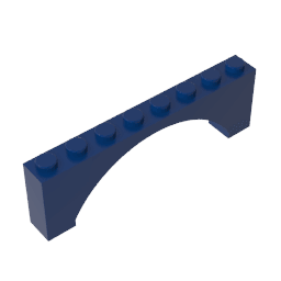 Brick Arch 1 x 8 x 2 Raised #16577 Brick Arch 1 x 8 x 2 Raised #16577 - 55-Dark Blue Lego Block Sets Alternative