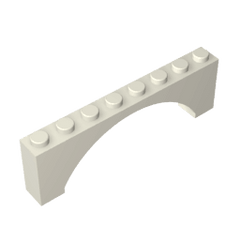 Brick Arch 1 x 8 x 2 Raised #16577 Brick Arch 1 x 8 x 2 Raised #16577 - 90-White Lego Block Sets Alternative